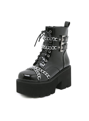 Side Zipper Platform Thick-soled Martin boots
