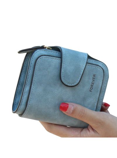 Zipper Short Clutch Wallet Solid Letter Small 