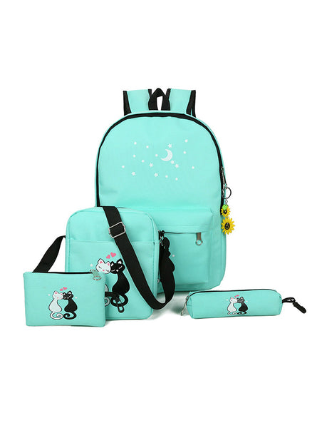 4Pcs/set Backpack Rucksack Cut School Bags