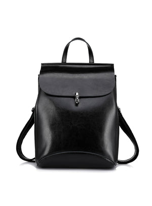 Split Leather Backpack School Bag For Girls 