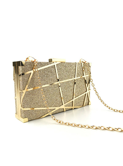 Gold Evening Bag Women Party Banquet Glitter Bag 