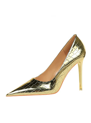 Women's Metal Pattern Retro Singles Shoes