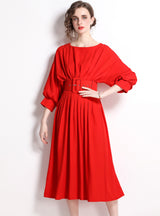 Long Sleeve Slim Waist Dress