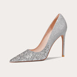 Pointed Stiletto Heels Sequins Shoes