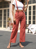 Women High Waist Wide Legs Cotton Suspenders