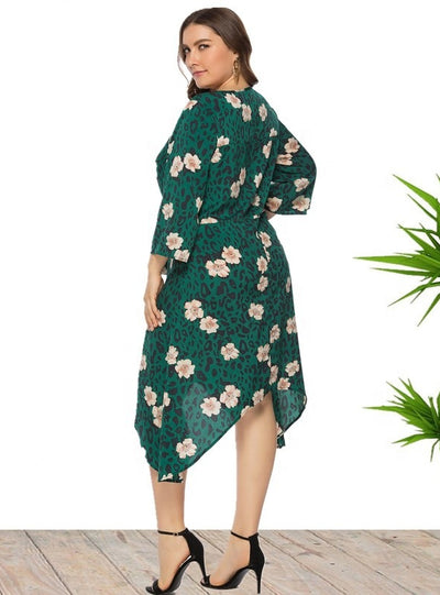 Round Neck Beach Irregular Long Dress