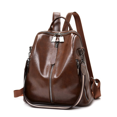 Women PU Retro Fashion Backpack