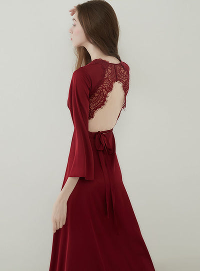 Lace Backless Sexy Home Nightgown