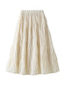 High Waist Slim Gauze Pleated Skirt