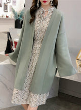 Long Knitted Cardigan Pullout Sweater Loose