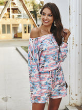 Camouflage One-piece Shorts Jumpsuits