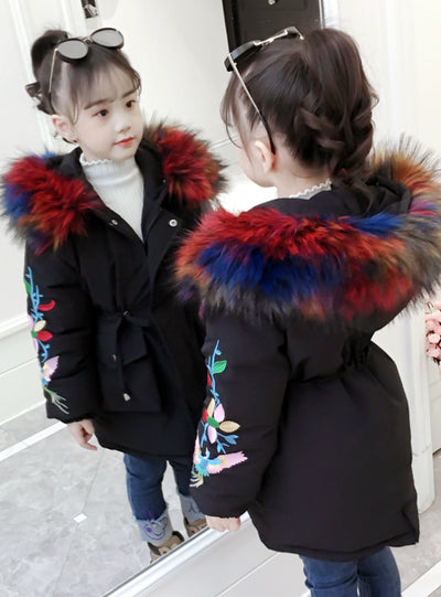 Middle Long Coat Thickened Cotton-Padded Jacket