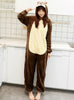 Flannel Cartoon Conjoined Animal Pajamas Chipmunk