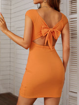 Solid Color Suspender Sexy Dress