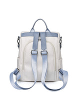 PU Color Splicing Backpack Bag