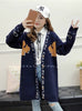 Long Sleeve Mid-Length Knitted Cardigan Thick Coat 