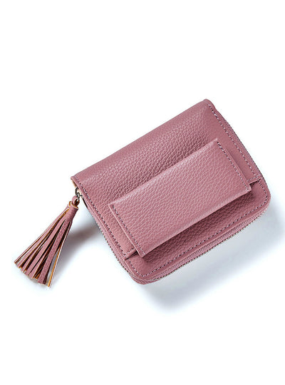 Short Tassel Women's Wallets Lady Mini Purse 