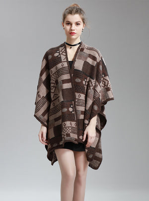 Women's Split Napped Jacquard Shawl