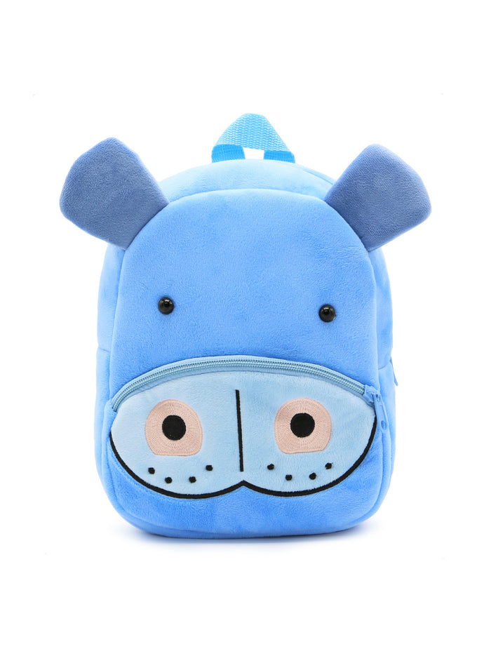 3D Cartoon Blue Hippo Plush Children Backpacks