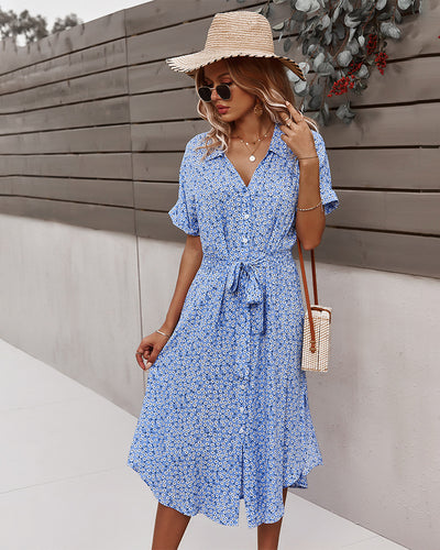 Spring Sexy Big Skirt Printed Dress