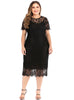Short Sleeve Round Neck Lace Short Dress
