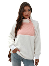 Cashmere Contrast Stitching Top