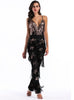 Fringed Sequined Spliced Jumpsuit