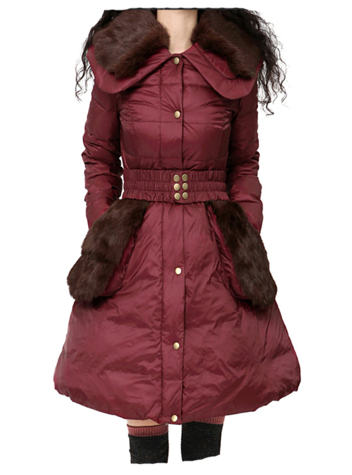 Winter Outerwear With Detachable Fur Warm Parka 