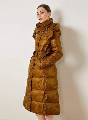 Women's Slim and Extended Coat Long Down Jacket