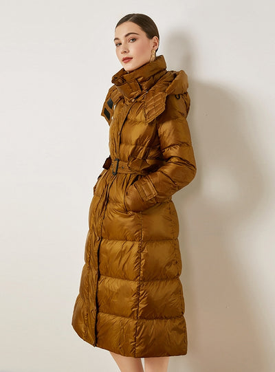 Women's Slim and Extended Coat Long Down Jacket