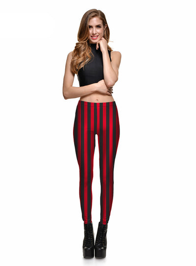 Pirate Leggings Pants Digital Printing Beetle Red Leggings