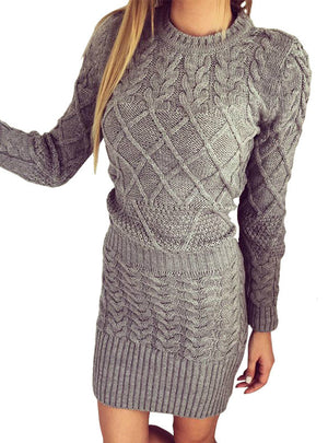 Sweater Warm Dresses  Long Sleeve Bodycon Dress