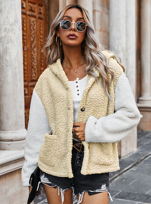 Women Girl Padded Hooded Coat