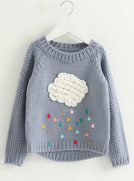Children Sweaters Cartoon Cloud Long Sleeve