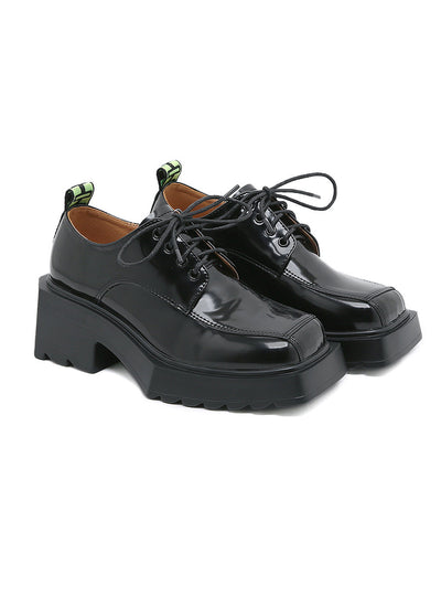 Thick-soled Square-headed Shoes