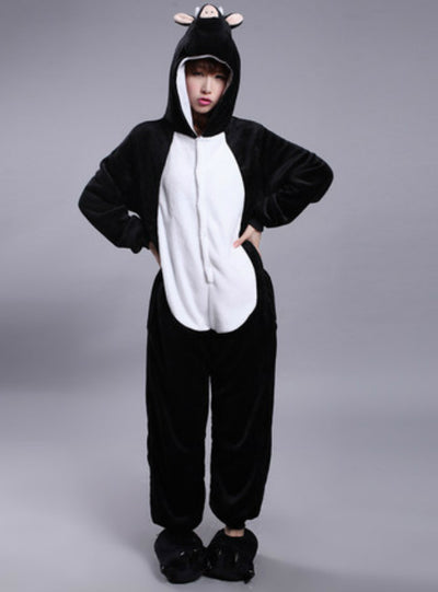 Cartoon Animal Conjoined Pajamas Zodiac Pig Flannel