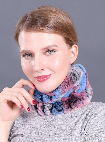 Rex Fur Scarf New Elastic Braided Fur Collar