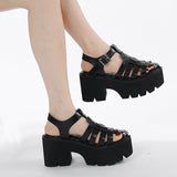 Thick-soled Hollow Sponge Cake Bottom Sandals