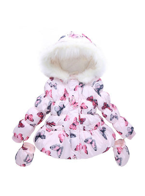 Winter Jackets Baby Girls Cotton-Padded Coats 