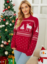 Pullover Deer Jacquard Christmas Sweater