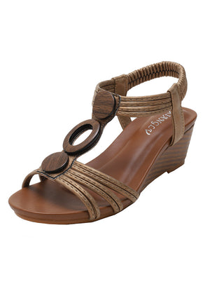 Retro Platform Wedge Sandals