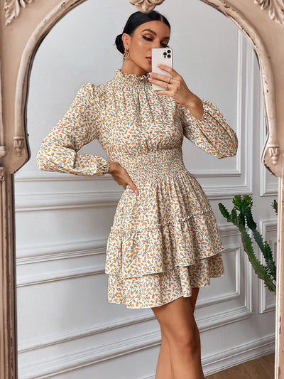 Temperament Floral Print Dress