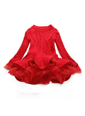 Thick Warm Girl Dress Christmas Wedding Party Dresses