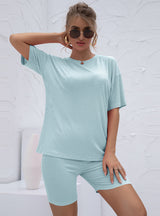 Home Leisure Suit Loose Solid Color Sports Suit