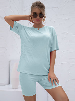 Home Leisure Suit Loose Solid Color Sports Suit