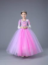 Girls Princess Rapunzel Dresses Full Ball Gown 