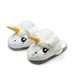 1Pair Plush Unicorn Slippers For Grown Ups 