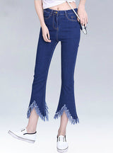 Flare Capris Jeans Ankle Length Skinny Pants