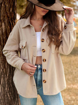 Wool Padded Polar Fleece Cardigan Coat