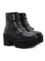 Belt Buckle Foam Thick-soled Female Booties